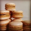 Macarons med vanilj och vit chokladganache