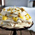 Citron- och limepavlova