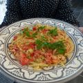 Krämig pasta med kräftstjärtar